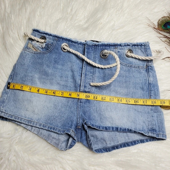 Diesel Denim Shorts With Rope Belt - Picture 6 of 11